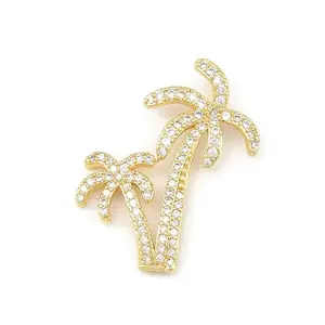 Ocean Brass Micro Pave Cubic Zirconia Pendants