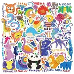 50Pcs Animal PVC Waterproof Cartoon Stickers