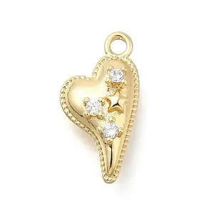Brass Micro Pave Cubic Zirconia Pendants