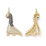 Brass Micro Pave Cubic Zirconia Pendants