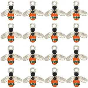 40Pcs Alloy Enamel Pendants