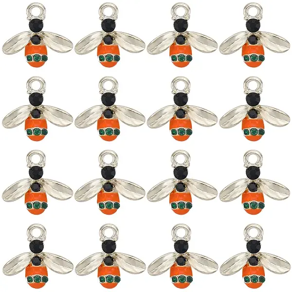 40Pcs Alloy Enamel Pendants
