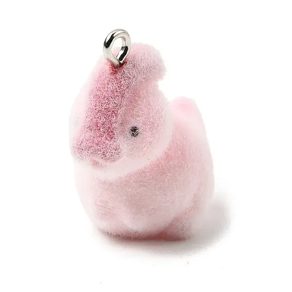 Flocking Opaque Resin Pendants