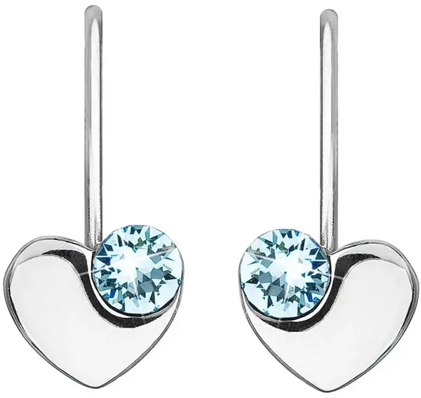 Evolution Group - Pavona Stříbrné srdíčkové náušnice s krystaly Swarovski 31299.3