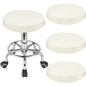 4Pcs Polyester Round Stool Cover