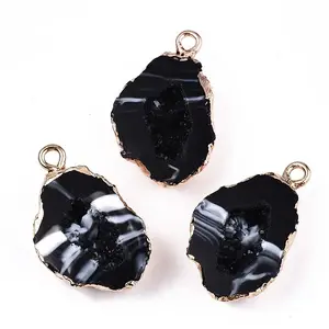 Druzy Geode Resin Pendants