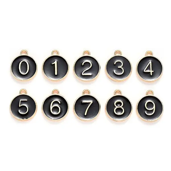 Light Gold Plated Alloy Enamel Charms