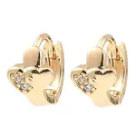 Brass Micro Pave Cubic Zirconia Hoop Earrings