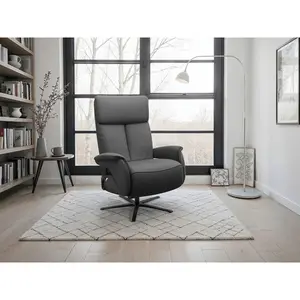 Sit & More RELAXAČNÍ KŘESLO, kůže, černá