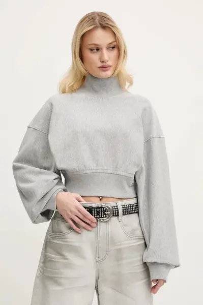 Bavlněná mikina Miss Sixty dámská, šedá barva, hladká, 6S1TJ46700