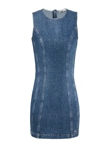 Tommy Jeans Šaty  modrá denim