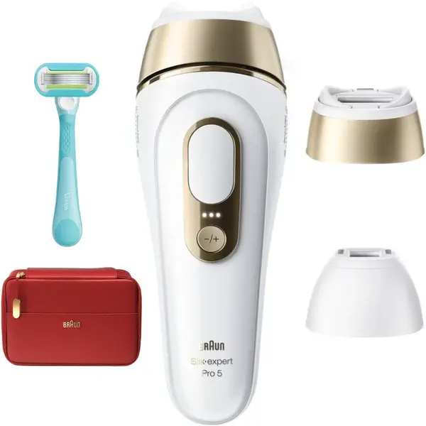 Braun IPL Silk·expert Pro 5 PL5221 inteligentné IPL zariadenie na odstránenie chĺpkov na telo, tvár, oblasť bikín a podpazušia 1 ks