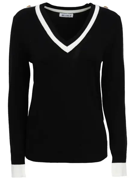 Influencer Sveter  čierna / biela