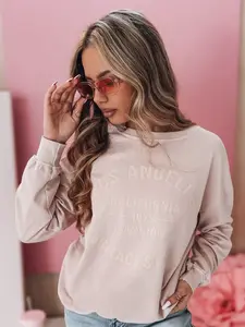 Bluza damska one size oversize KALISTYLE pudrowy róż Dstreet