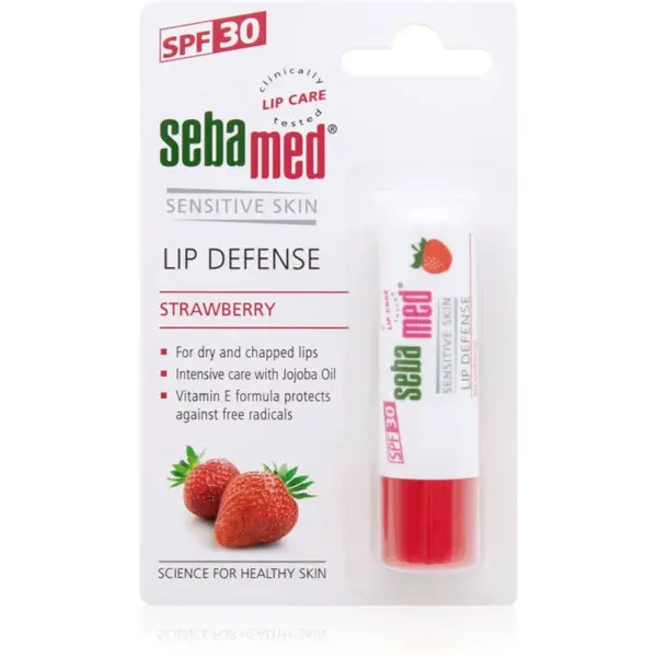 Sebamed Sensitive Skin Lip Defense ochranný balzám na rty SPF 30 Strawberry 4.7 g