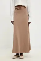 Sukně Answear.LAB béžová barva, maxi, áčková