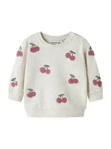 NAME IT Mikina 'NBFFAIRY'  kamenná / tmavozelená / rosé