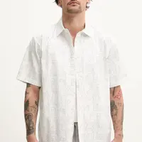 Bavlněná košile Resteröds Ron Shirt bílá barva, relaxed, s klasickým límcem, 10251.7410