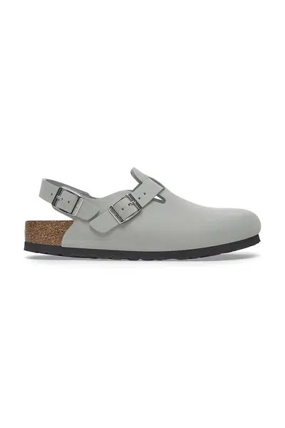 Nubukové pantofle Birkenstock Tokio šedá barva, 1029429