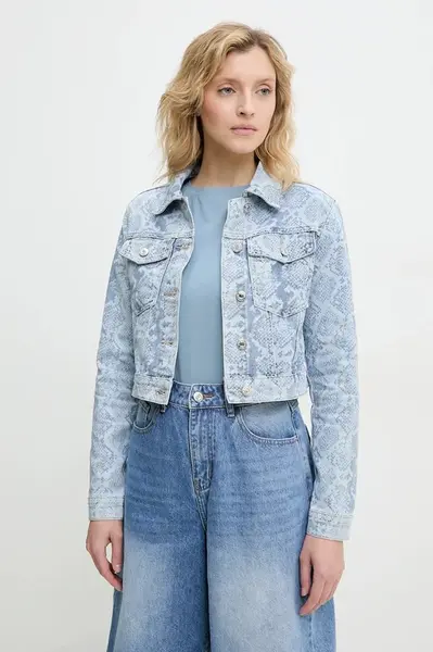 Džínová bunda Answear.LAB modrá barva, přechodná