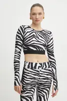 Tričko s dlouhým rukávem Versace Jeans Couture černá barva, 78HAH218 JS482