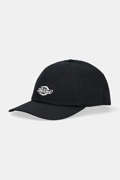 Bavlněná baseballová čepice Dickies černá barva, s aplikací, DK0A4Z6NBLK1