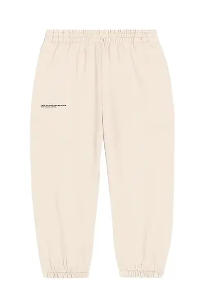 Kalhoty Pangaia KIDS' 365 MIDWEIGHT TRACK PANTS béžová barva, 10000280