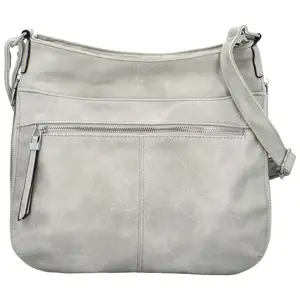 Stylová dámská koženková crossbody kabelka Folomija, šedá