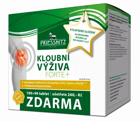 Priessnitz kloubní výživa forte glukosamin + kolagen 180+90ks