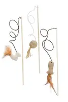 Hračka kočka přírodní udička