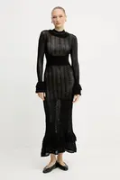 Šaty Twinset černá barva, maxi, 252TP3182