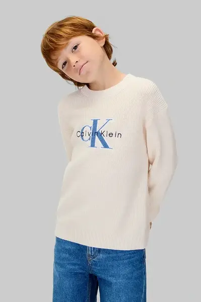 Calvin Klein Jeans Dětský bavlněný svetr Calvin Klein Jeans