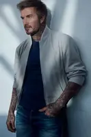 Semišová bomber bunda BOSS BECKHAM X BOSS
