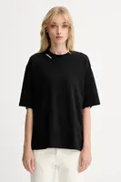 Bavlněné tričko La Mania dámské, černá barva, ADELL