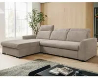 Rohová sedačka Arya, béžová cappuccino strukturovaná tkanina, levý roh