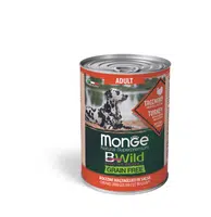 Monge BWild Grain Free Adult konzerva pre psov - morčacie s tekvicou a cuketou 400 g