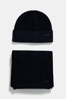 Vlněná čepice a šála BOSS Ercole_SET
