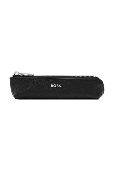 Kožený penál BOSS Classic Grained 15 x 3 x 4 cm černá barva