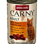 Animonda Cat Carny Adult, hovädzie, kuracie a kačacie srdce 24 x 200 g (83706)