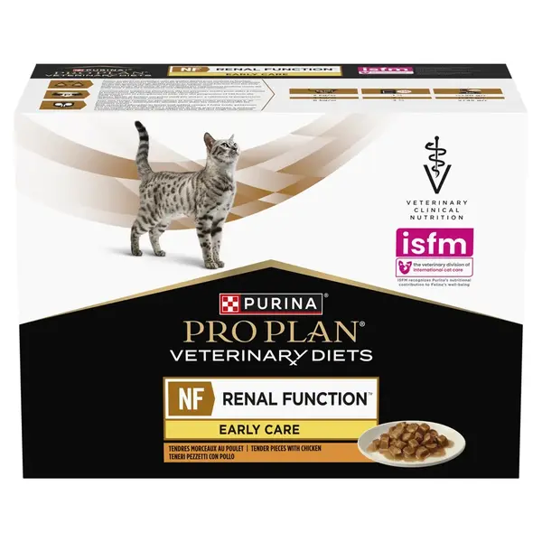 Purina Pro Plan Veterinary Diets Feline NF Renal Early Care vlhké krmivo pre mačky s kuracím mäsom 10 x 85 g