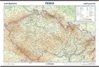 Česko – reliéf a povrch – školní nástěnná mapa (Defekt)