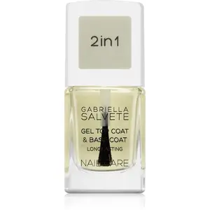 Gabriella Salvete Nail Care Top & Base Coat podkladový a vrchní lak na nehty s gelovou texturou 11 ml