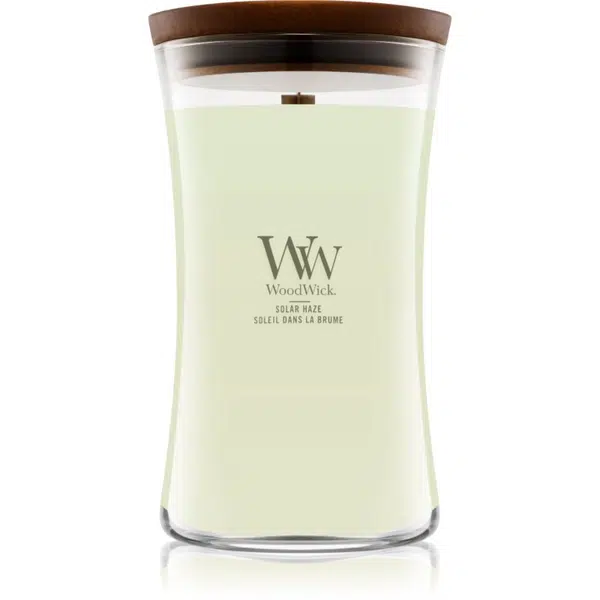 Woodwick Solar Haze vonná svíčka s dřevěným knotem 610 g
