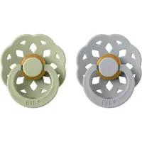 BIBS Boheme Natural Rubber Size 1: 0+ months dudlík Sage / Cloud 2 ks