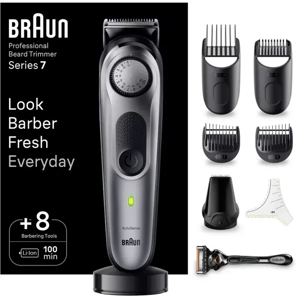 Braun Series 7 BT7420 zastřihovač vousů + holičské nástroje 1 ks