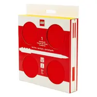 LEGO zápisník s gelovým perem jako klipem a náhradní náplní – červený