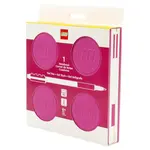 LEGO zápisník s gelovým perem jako klipem a náhradní náplní – fialový