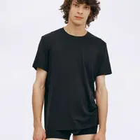 Tričko Organic Basics True Crewneck Tee 3-Pack Black / Black / Black
