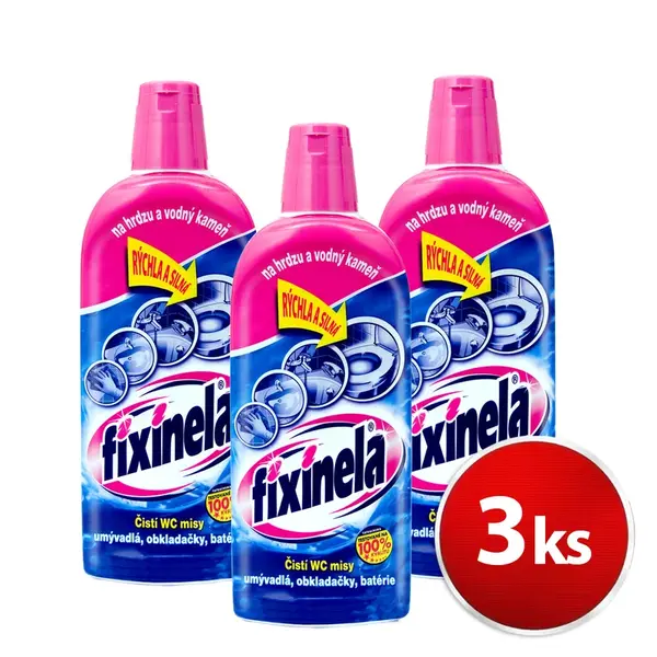 SET 3ks FIXINELA čistič na hrdzu a vodný kameň 500ml