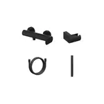 Sprchová batéria Ravak Eleganta so sprchovacím setom 150 mm čierna X07S140